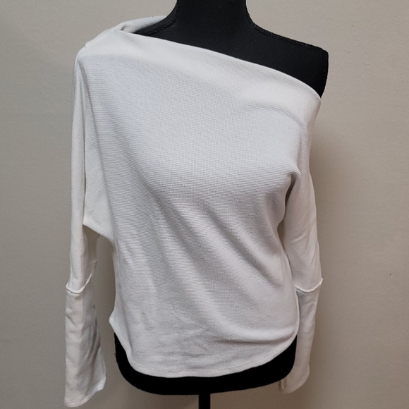 Free People Tops Free People Fuji Off The Shoulder Thermal Top Poshmark